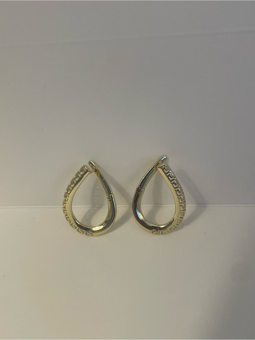 Gold Teardrop Hoop Earrings - Women Jewelry